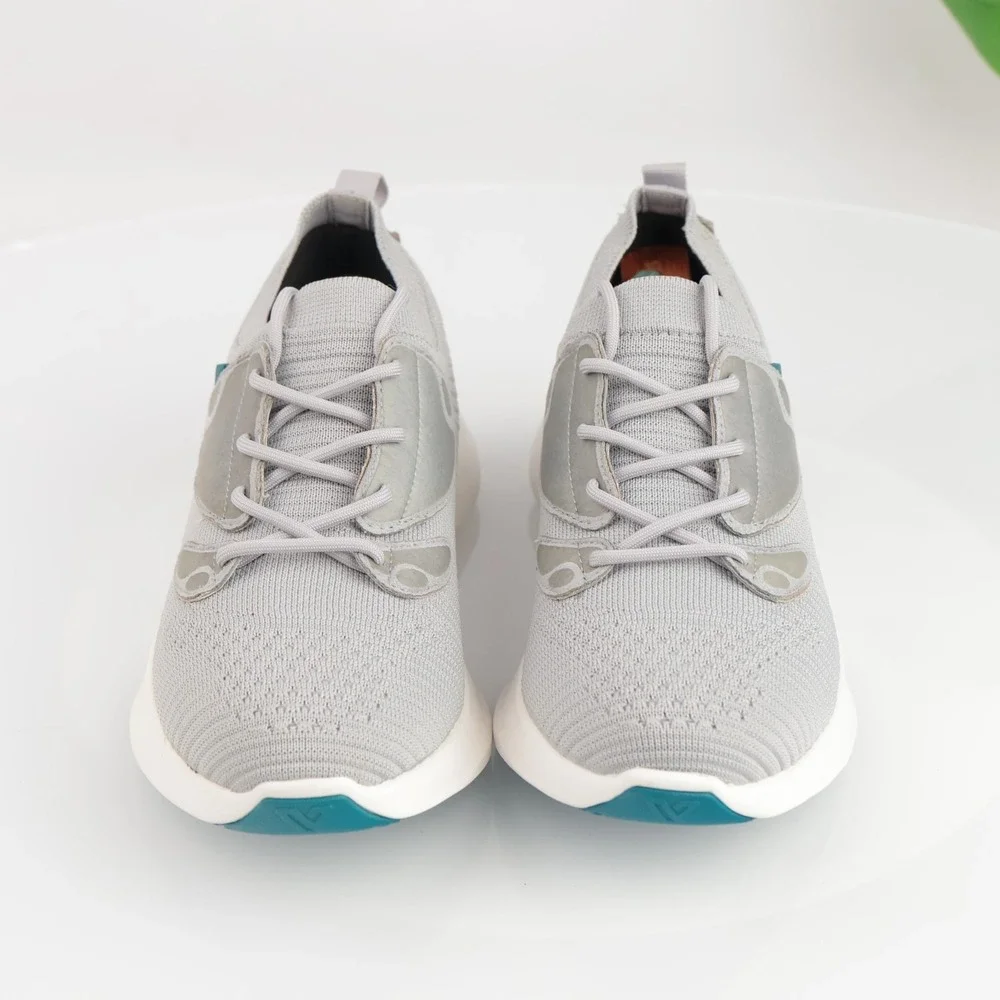Vessi Womens Everyday 2.0 Move Sneaker Size 9 Waterproof Gray Knit Lace Up Shoes